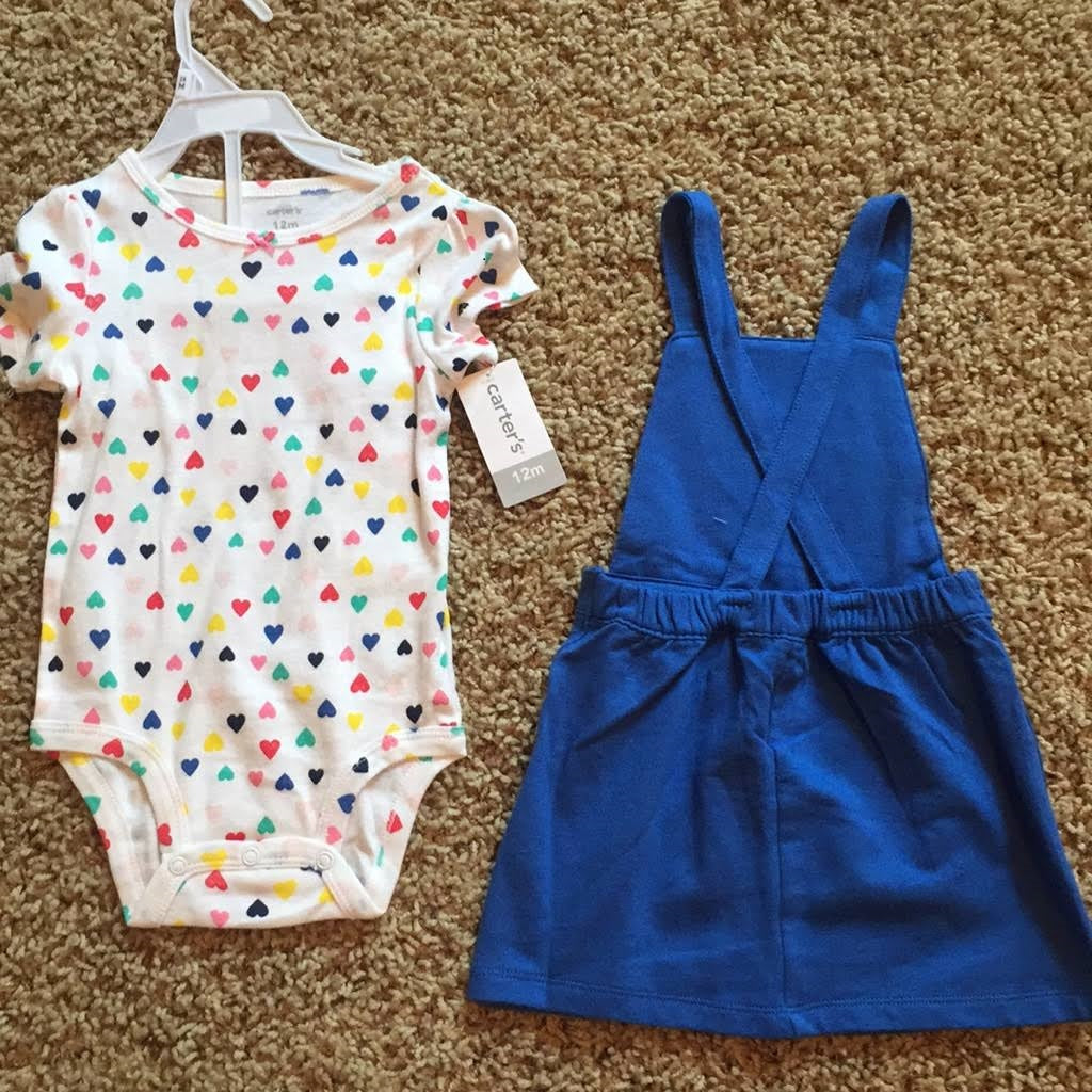 Carters Blue heart Dress
