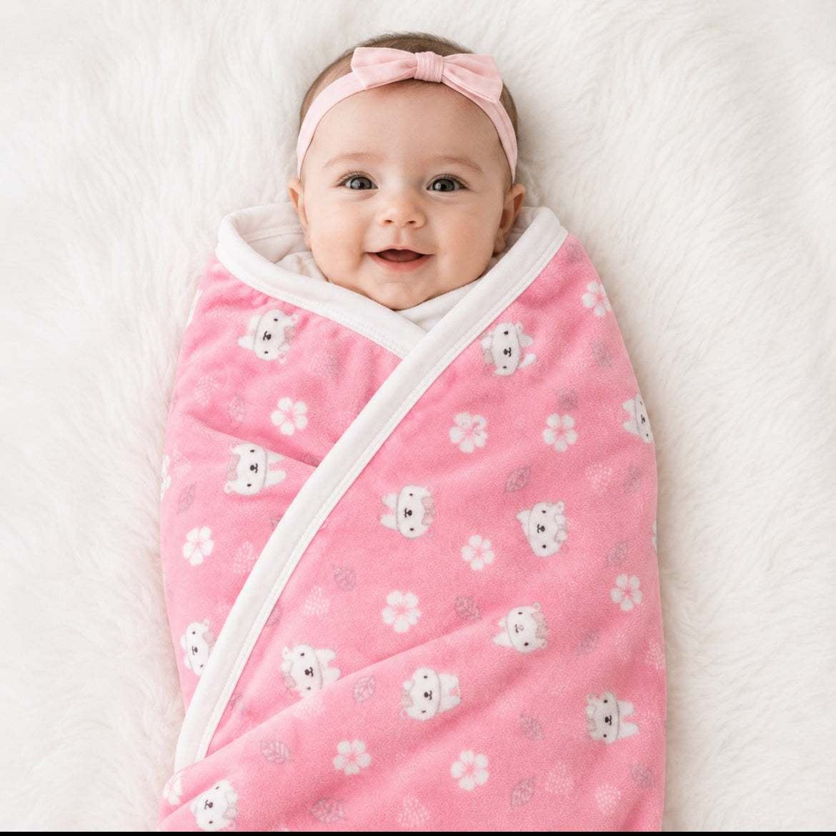 Pink Teddy Bear Blanket
