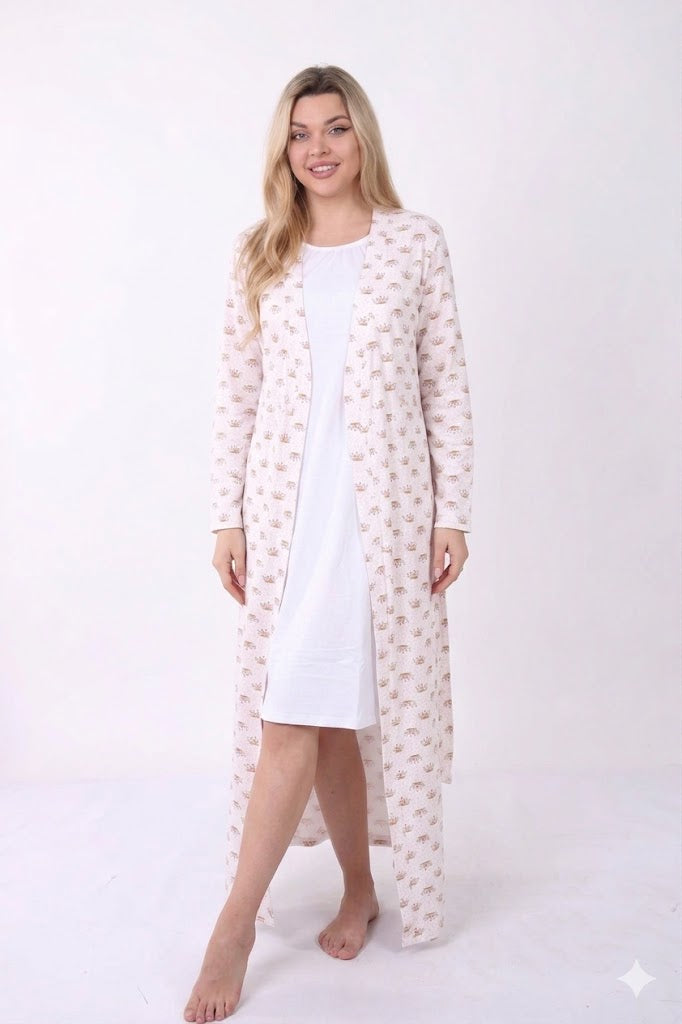 White dotted Crown Robe