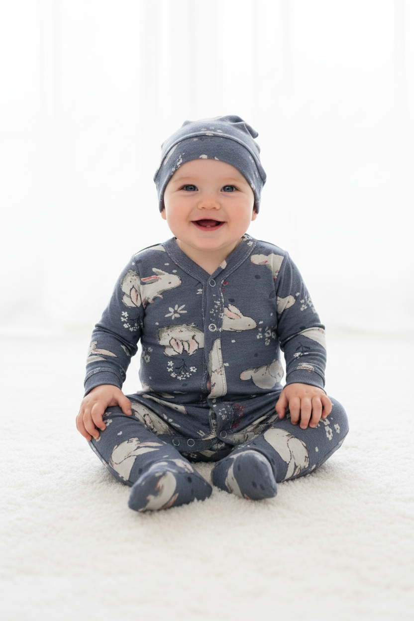 Gray Rabbit Onesie