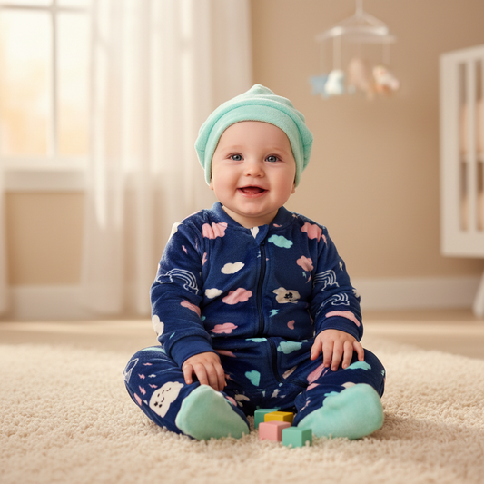 Clouds zipper Onesie
