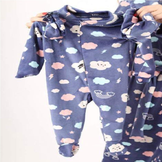 Navy Clouds Onesie