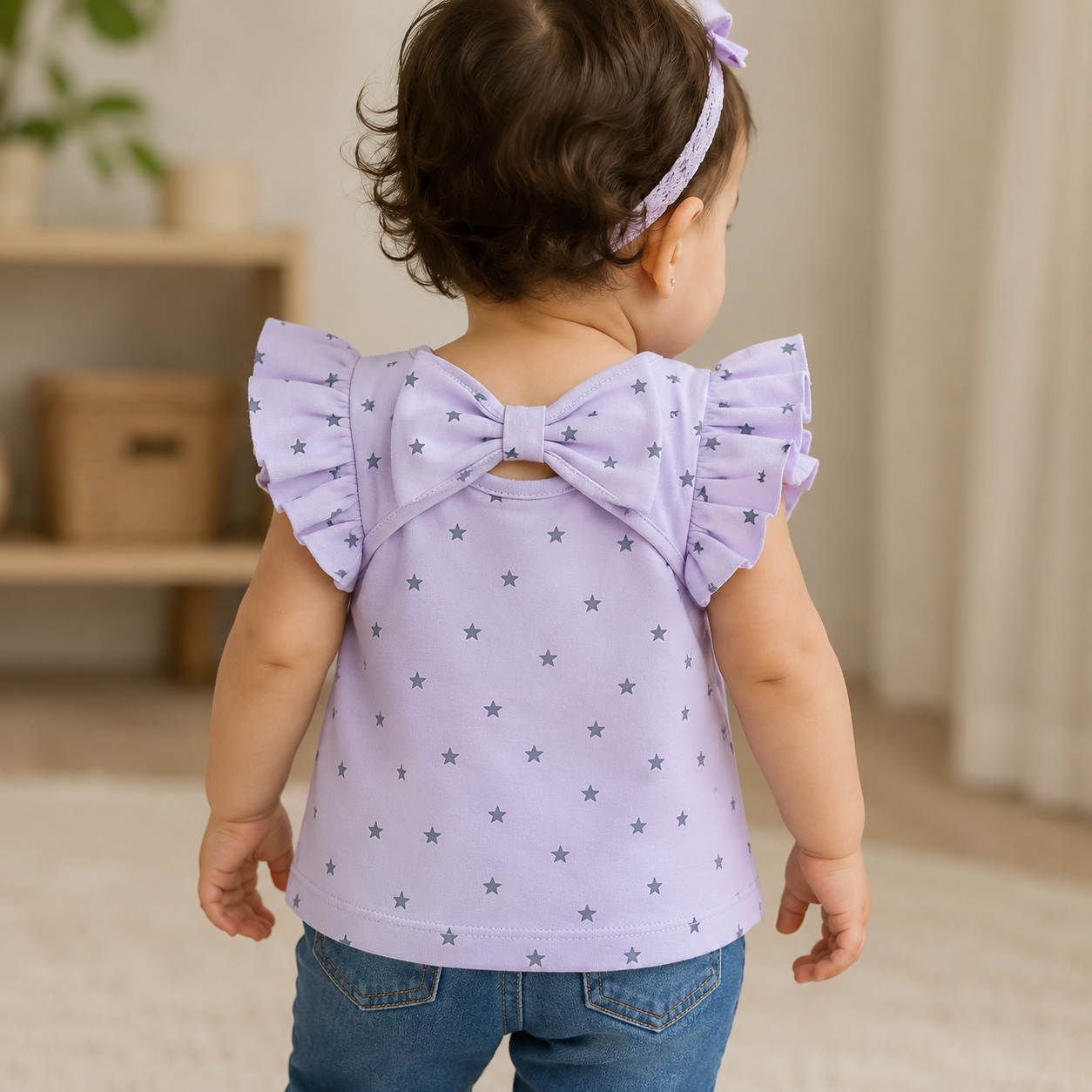 Purple Girls T-shirt Stars