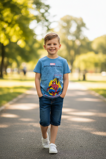 Blue Spiderman T-shirt