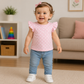 Pink Girls T-shirt Polka Dots