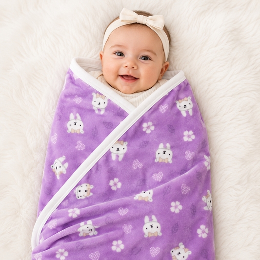 Mauve Teddy Bear Blanket