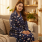 Navy Clouds Robe