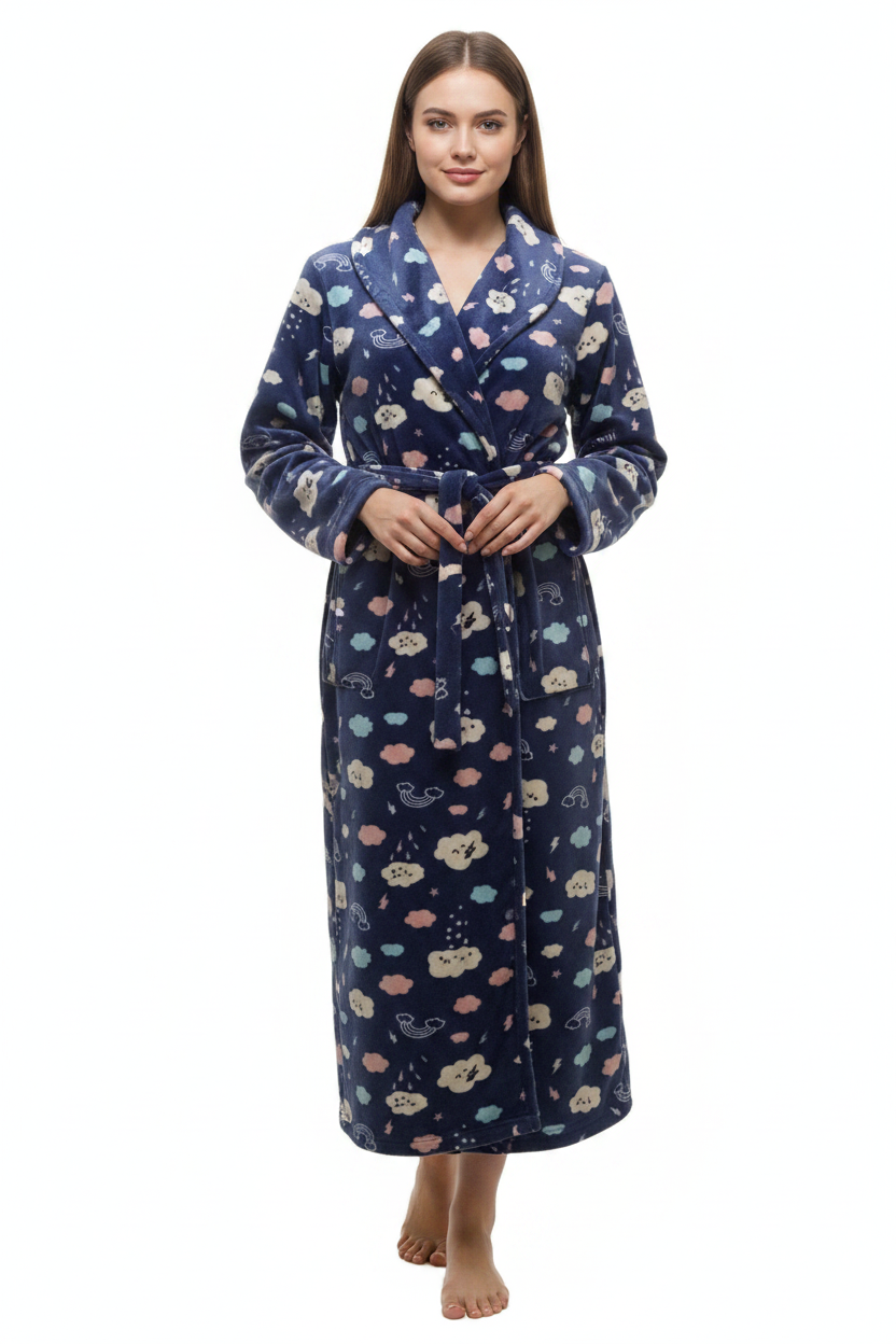 Matching clouds robe set