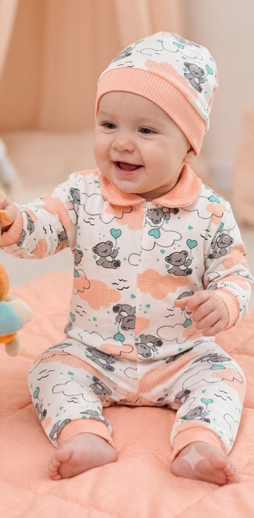 Bear Love Baby Onesies (4 Colors)