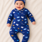 Navy Crown Onesie